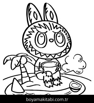Labubu boyama sayfası – PDF indir, sevimli karakter