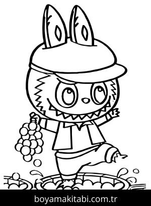 Labubu boyama sayfası – boyama etkinliği, çocuk aktivitesi