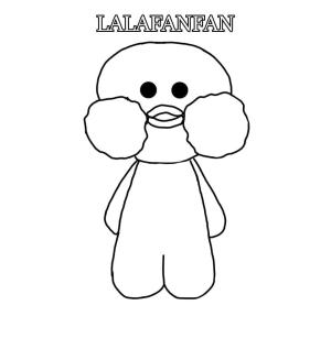 Lalafanfan Duck boyama sayfası,  coloring page, Çocuk için ücretsiz Lalafanfan Duck resmi, 