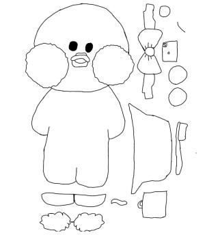 Lalafanfan Duck boyama sayfası,  coloring page, Lalafanfan Duck Oyuncak, 