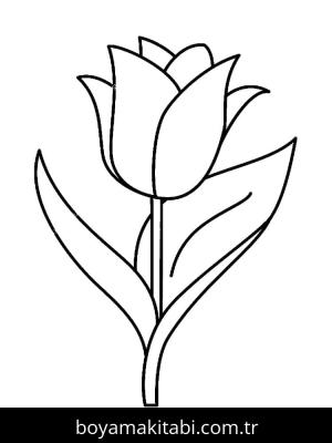 Lale boyama sayfası – yaratıcılık, eğlenceli etkinlik