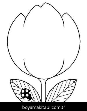 Lale boyama sayfası – eğitici aktivite, yaratıcılık