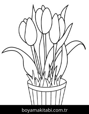 Lale boyama sayfası – yaratıcılığı geliştirir, keyifli zaman