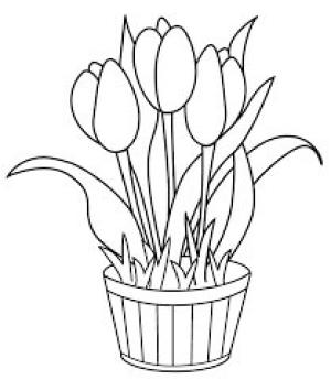 Lale boyama sayfası,  coloring page, Lale Yazdırılabilir, 