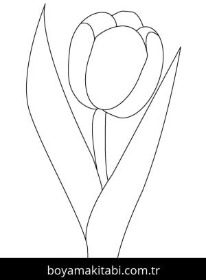 Lale boyama sayfası – kolay boyama, eğitici aktivite