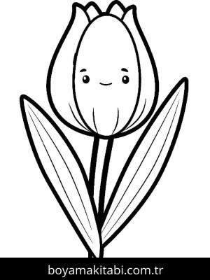 Lale boyama sayfası – boyama etkinliği, çocuk aktivitesi