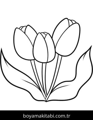 Lale boyama sayfası – eğlenceli etkinlik, el becerilerini geliştirir