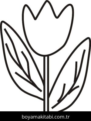 Lale boyama sayfası – eğlenceli etkinlik, el becerilerini geliştirir