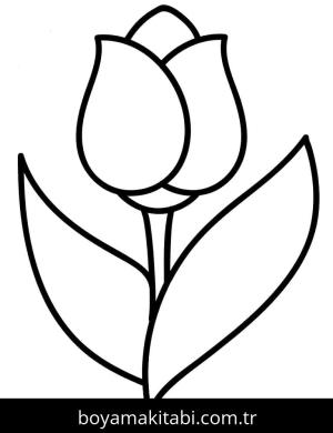 Lale boyama sayfası – PDF indir, sevimli karakter