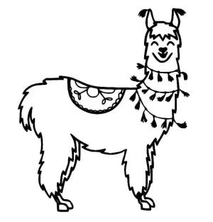 Lama boyama sayfası,  coloring page, , 