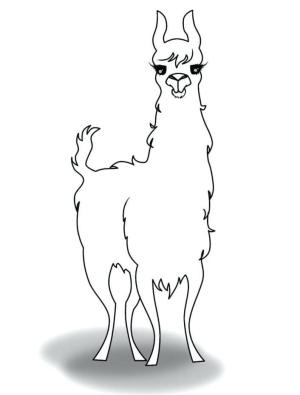 Lama boyama sayfası,  coloring page, , 