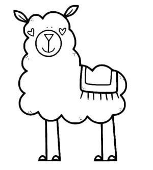 Lama boyama sayfası,  coloring page, , 