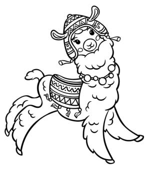 Lama boyama sayfası,  coloring page, , 