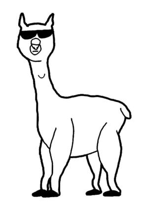 Lama boyama sayfası,  coloring page, Lama İçin Ücretsiz Çocuklar İçin, 