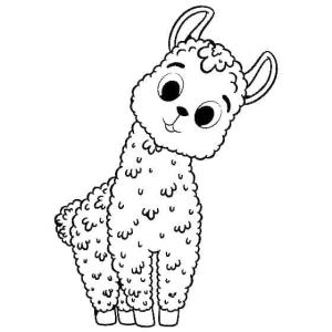 Lama boyama sayfası,  coloring page, , 