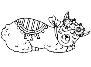 Lama boyama sayfası,  coloring page, , 