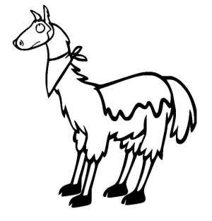 Lama boyama sayfası,  coloring page, , 