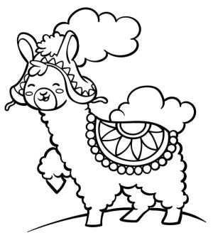 Lama boyama sayfası,  coloring page, , 