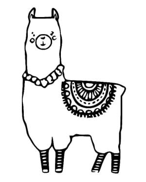 Lama boyama sayfası,  coloring page, Çok Güzel Lama, 