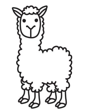 Lama boyama sayfası,  coloring page, , 