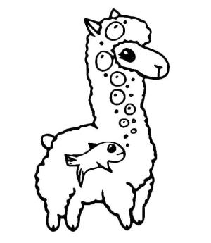 Lama boyama sayfası,  coloring page, , 