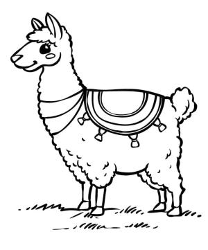 Lama boyama sayfası,  coloring page, Güzel Lama Ücretsiz, 