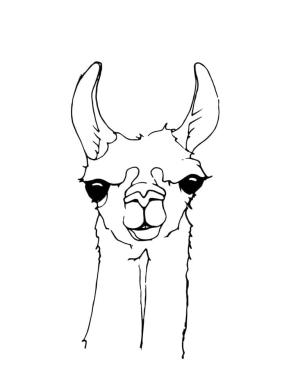 Lama boyama sayfası,  coloring page, , 