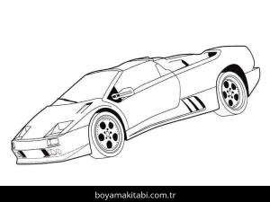 Lamborghini boyama sayfası – boyama etkinliği, çocuk aktivitesi
