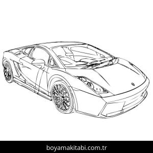 Lamborghini boyama sayfası – yaratıcılık, eğlenceli etkinlik