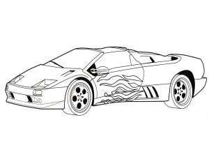 Lamborghini boyama sayfası, coloring page, Lamborghini’yi Alevle Çiz,