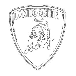 Lamborghini boyama sayfası,  coloring page, Lamborghini Logosu, 