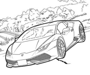 Lamborghini boyama sayfası, coloring page, Lamborghini – sayfa 1,