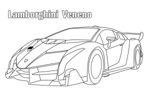 Lamborghini boyama sayfası, coloring page, lamborghini veneno’yu çiz,