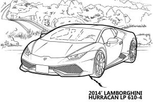Lamborghini boyama sayfası, coloring page, Lamborghini Huracan LP’yi çiz,