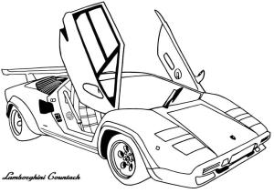 Lamborghini boyama sayfası, coloring page, Lamborghini Countach’ı çiz,