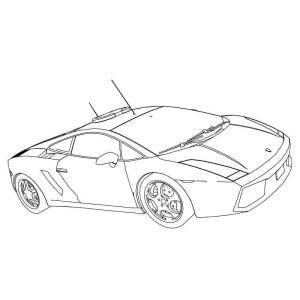 Lamborghini boyama sayfası, coloring page, Bir Lamborghini Polis Arabası,