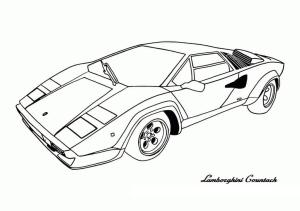 Lamborghini boyama sayfası, coloring page, Lamborghini Countach Arabasını Çiz,