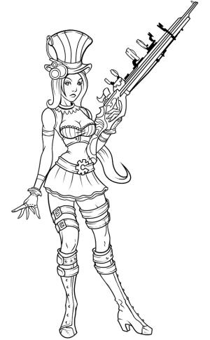 League Of Legends boyama sayfası,  coloring page, Şerif Caitlyn, 