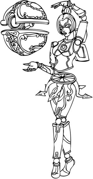 League Of Legends boyama sayfası,  coloring page, Orianna, 