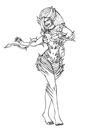 League Of Legends boyama sayfası,  coloring page, Zyra, 