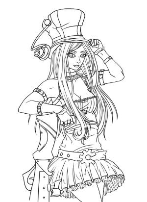 League Of Legends boyama sayfası,  coloring page, Caitlyn, 