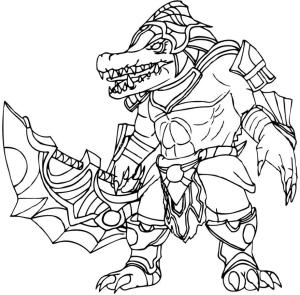 League Of Legends boyama sayfası,  coloring page, Renekton, 