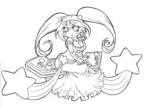 League Of Legends boyama sayfası,  coloring page, Chibi Arcade Sona, 