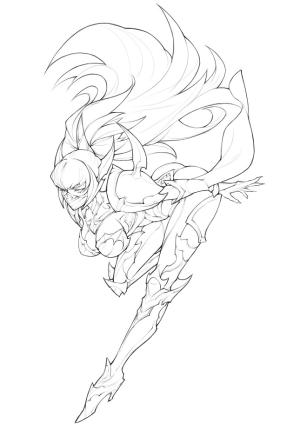 League Of Legends boyama sayfası,  coloring page, Gecekılıcı Irelia, 