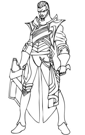 League Of Legends boyama sayfası,  coloring page, Lucian, 