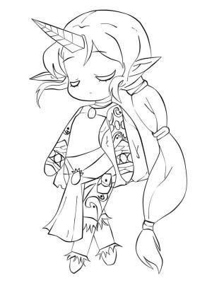 League Of Legends boyama sayfası,  coloring page, Chibi Soraka, 