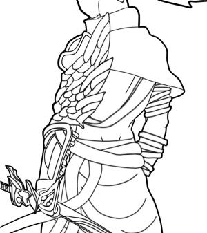 League Of Legends boyama sayfası,  coloring page, Yasuo’nun Vücudu, 