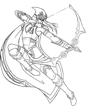 League Of Legends boyama sayfası,  coloring page, Ashe, 