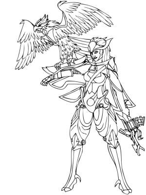 League Of Legends boyama sayfası,  coloring page, Quinn Ve Cesaret, 