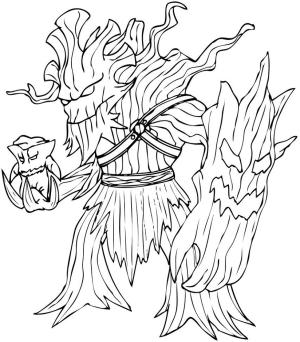 League Of Legends boyama sayfası,  coloring page, Maokai, 